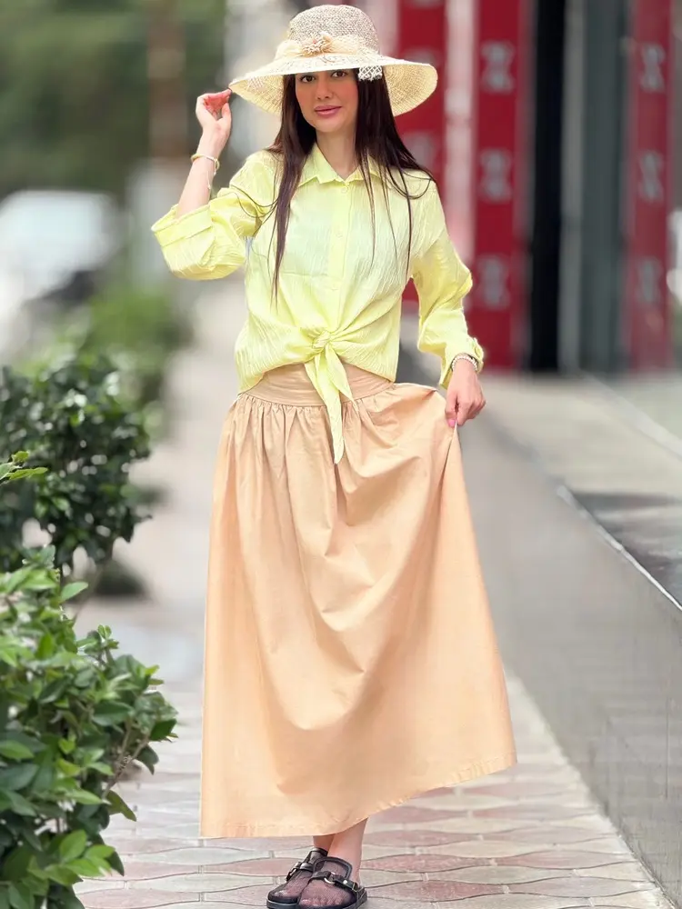 دامن لینن زارا